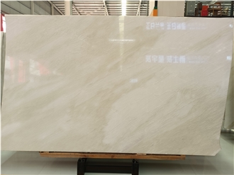 Goldtop Quarry Natural Milan White Jade Marble Tiles Slab