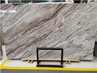 Good Surface 18MM Thickness Fantasy Brown Marble Slabs