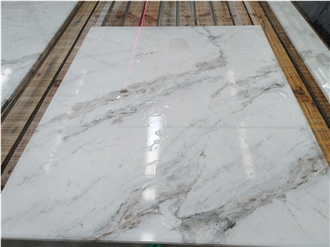 Wall Panel For Indoor Decoration Elba White Marble Tiles
