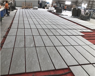 Jet Mist Gray Granite Flamed Finish Tiles