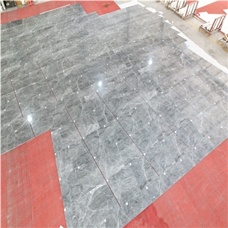 Polished Custom Size Grey Emperador Marble Floor Tile