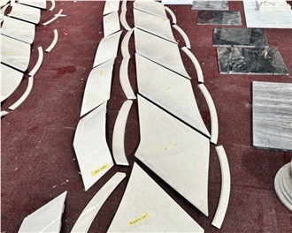 Royal Botticino Marble Custom Cut Walling Tiles