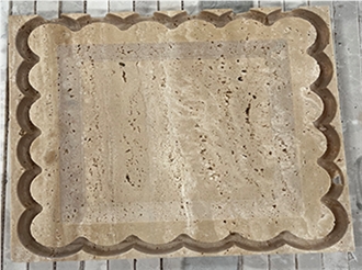Square Travertine Tray Jewelry Dishes