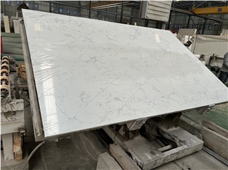 Seawave White Engineered Marble Slabs For Flooring And Wall
