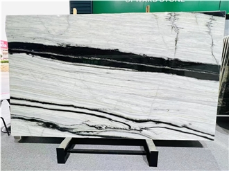 China Panda White Marble Slabs For Interior Design