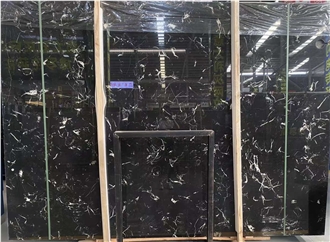 Black Ice Flower Marble Wall Tiles