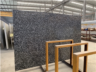 Polished Glazed Low Silicon Terrazzo Slabs, Floor Tiles