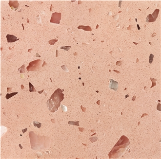 Rose Color Terrazzo Tiles And Slabs For Hotel Background