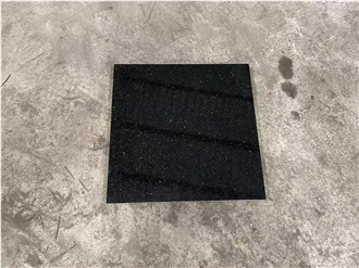 Black Galaxy Granite Polished Flooring Tiles