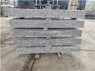 Blue Limestone Block Steps Flamed