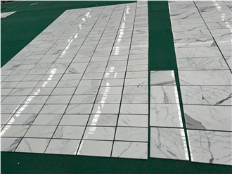 Calacatta White Marble Floor Tiles For Project