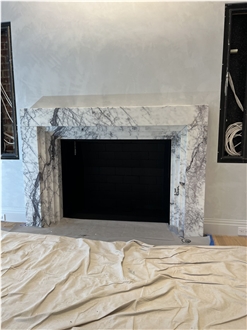 Modern Design Lilac Fireplace Mantel