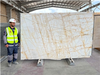 Iran Golden Lightning Marble Slabs