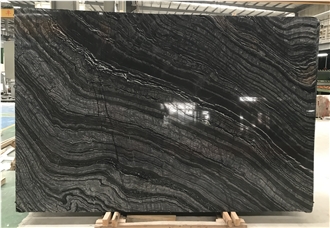 Black Wooden Marble Slabs