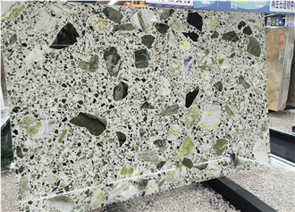 Green Jade Terrazzo Slabs Unique Style