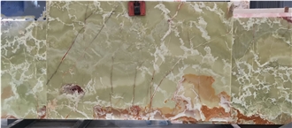Ancient Green Onyx Slabs For Wall