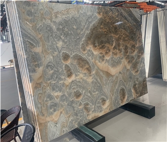Translucent Grey Black Cloud Sky Onyx Slabs