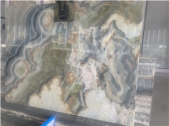 Translucent Grey Black Cloud Sky Onyx Slabs