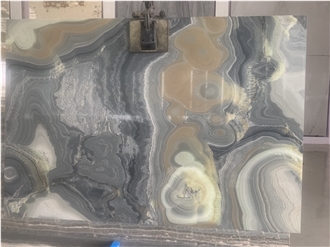 Translucent Grey Black Cloud Sky Onyx Slabs