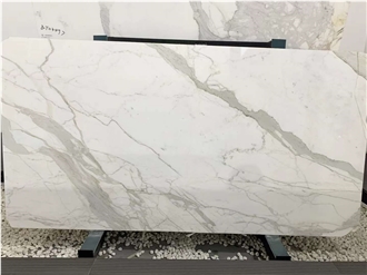 Calacatta White Marble Slab Pattern