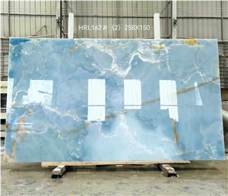 Golden Blue Onyx Slabs Decoration Application Scene