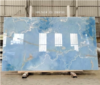 Golden Blue Onyx Slabs Decoration Application Scene