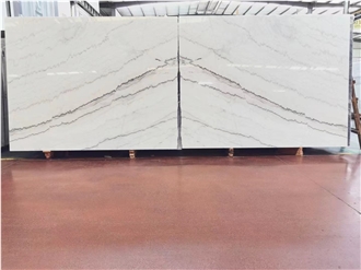 Polished Guangxi White Marble Slabs For Indoor Flooring