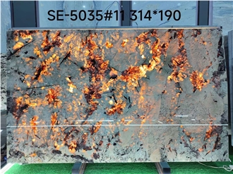 Polished Tourmaline Granite Slabs, Wall Panels