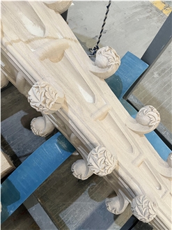Beige Marble Outdoor  Garden Gazebo Pillars