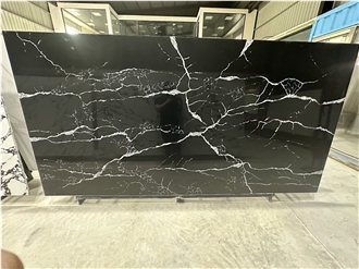 Black Calacatta Quartz Artificial Stone Slabs