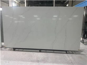 Hot Sale White Artificial Stone Quartz Slabs With Veins