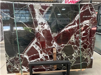 Popular Italy Rosso Lepanto Marble Slabs