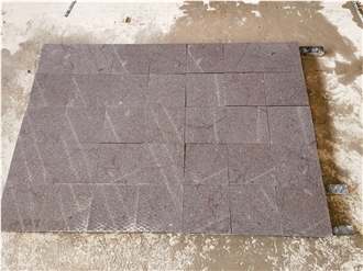 Purple Porphyry Stone Flamed Tiles For Floor