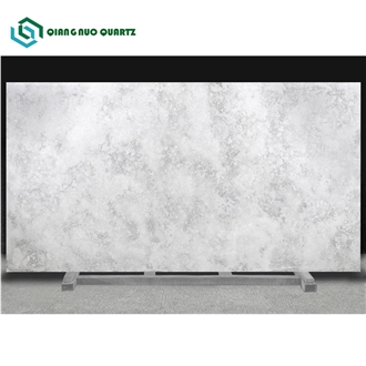 Light Gray Polished High Hardness Quartz Slabs