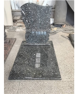 Blue Pearl Granite Monument/Tombstone Custom Design