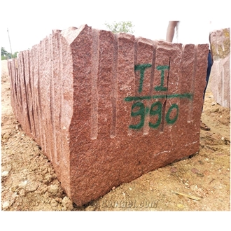 Ruby Red Granite Blocks