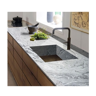 Viscont White Granite Kitchen Top, Perimeter Countertop