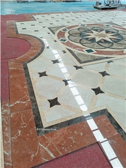 Beautiful Mosque Flooring Inlay Interior Pattern