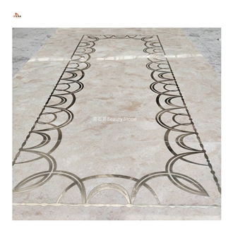 Brass Metal  Inlay Medallion Flooring Pattern