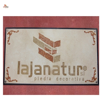 Company Brand Marble Logo Pattern Waterjet Medallions