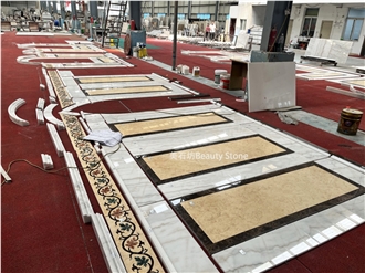Guangxi White Waterjet Medallions Pattern For Church