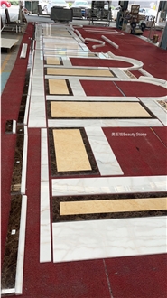 Guangxi White Waterjet Wall Pattern For Church