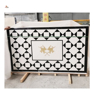 Horse Waterjet Metal Inlay Pattern Medallion