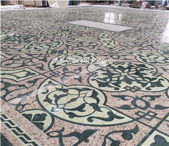 Waterjet Pattern Floor Medallions For Church Flooring