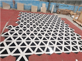 Waterjet Triangle Medallions Pattern For Floor Decoration