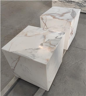 Calacatta Classic Marble Square Cafe Table