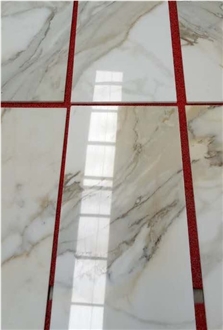 Calacatta Gold Artificial Stone Slabs Smooth And Flat