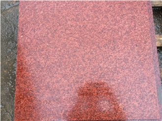 China Dyed Red Granite Tiles