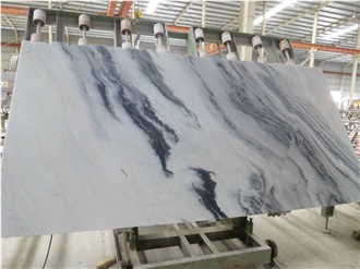 Cloudy Wave Grey Marble Slabs