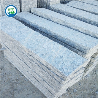 Customized Sizes Garden Grey Rough Granite Chamfer Kerbstone